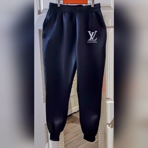 Winter Joggers Black with VL emblem Unisex Size XXXL (Asian size)